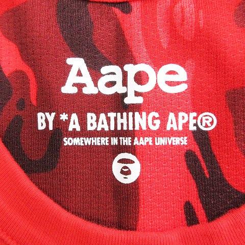 アベイシングエイプ A BATHING APE ユニフォーム タンクトップ リバーシブル プリント コットン カモフラ 赤 レッド M ☆AA★ メンズ｜vectorpremium｜07