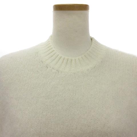 DIESEL（ディーゼル） ニット セーター 長袖 袖切替 ウール混 無地 白
