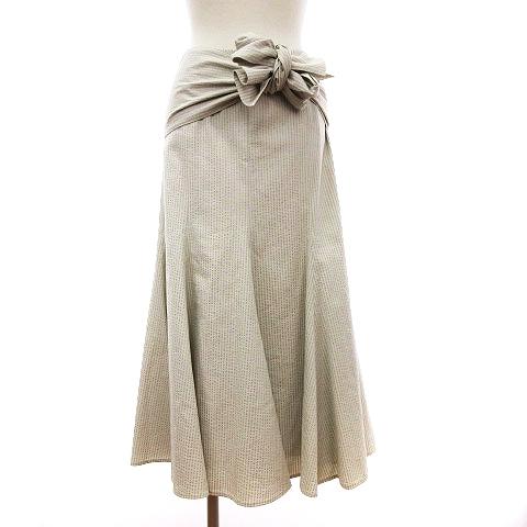 未使用品 アドーア タグ付き 18SS フレアスカート ロング シアサッカー  