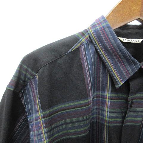 オーラリー AURALEE 19AW SUPER LIGHT WOOL CHECK SHIRTS シャツ