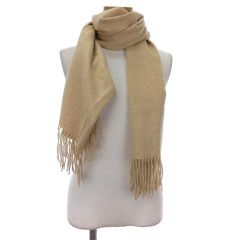 クロエ CHLOE マフラー ストール フリンジ ロゴ 刺繍 ベージュ系  