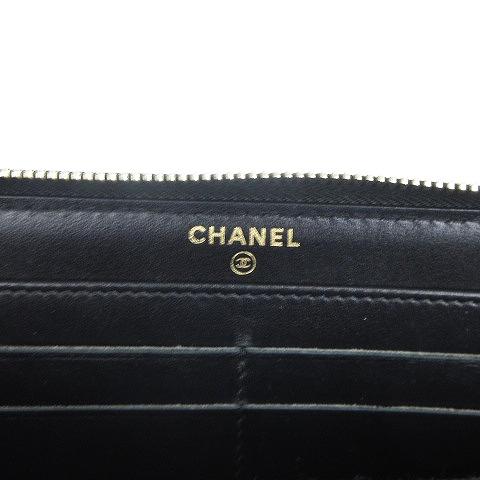 シャネル CHANEL ドーヴィルライン 長財布 ラウンドジップ ロゴ ココマーク 刺繍 デニム ツイード グレー系 灰色 ウォレット ☆AA★｜vectorpremium｜05