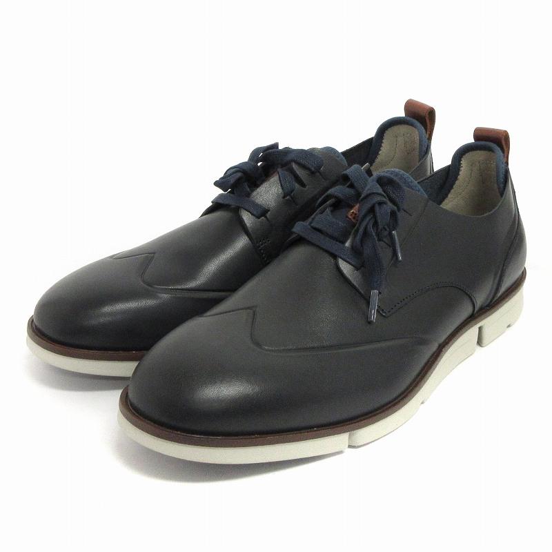クラークス clarks TRIGENIC レザーシューズ スニーカー 21951 紺 