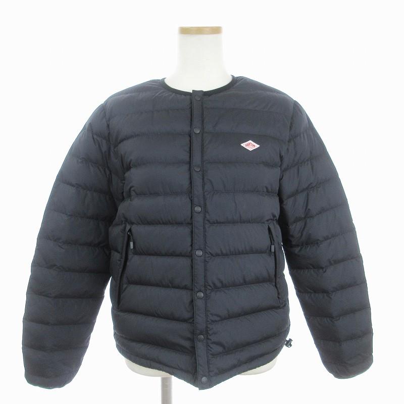 ダントン DANTON 美品 ダウンジャケット ノーカラー スナップ 