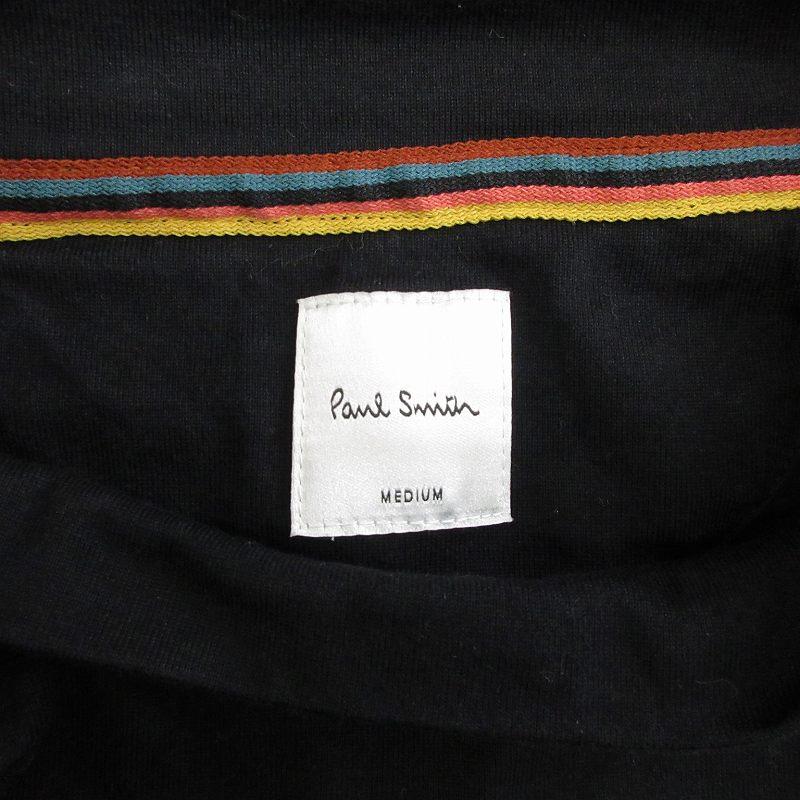 ポールスミス PAUL SMITH 22AW Tシャツ カットソー 長袖 ボトルネック コットン PF-63-87050 黒 ブラック M ■SM1 メンズ｜vectorpremium｜04