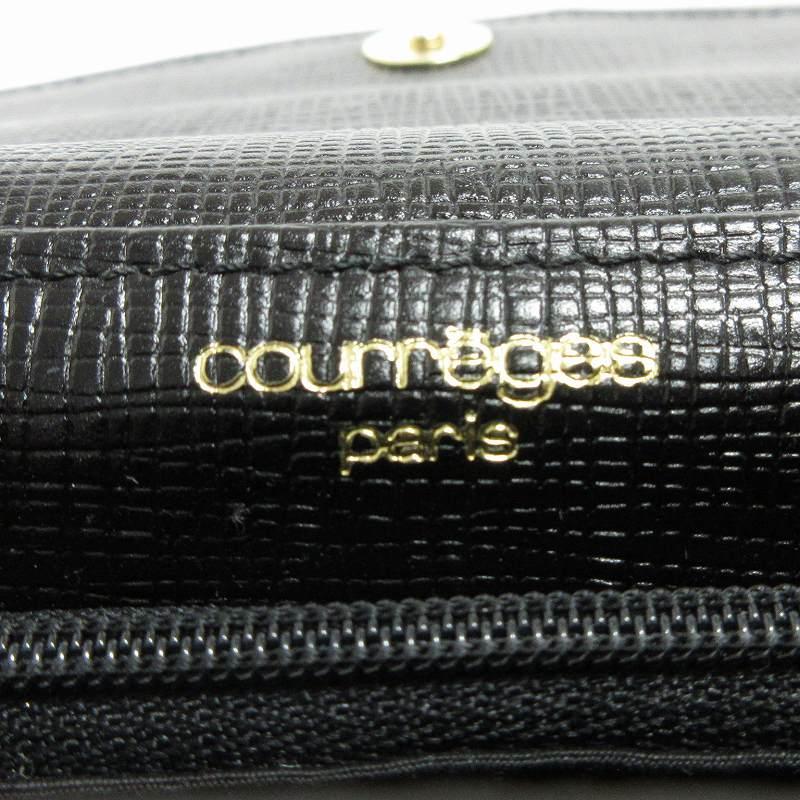 クレージュ courreges 2WAY ショルダーバッグ ハンド レザー 黒 ブラック 鞄 ■SM1 レディース｜vectorpremium｜06