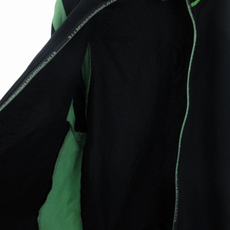 エンポリオアルマーニ EMPORIO ARMANI EA7 トラックジャケット 長袖 フルジップ バックプリント コットン 黒 緑 M ■SM1｜vectorpremium｜04