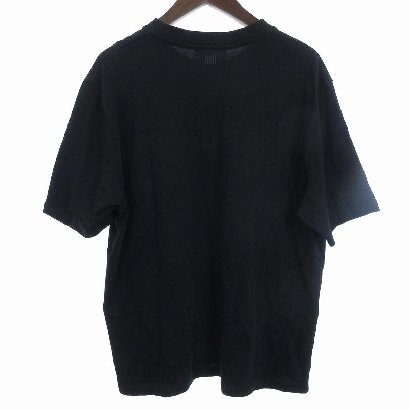 アミ アレクサンドル マテュッシ ami alexandre mattiussi Tシャツ カットソー 半袖 ハートロゴ コットン UTS004.726 黒 ブラック M メンズ｜vectorpremium｜02