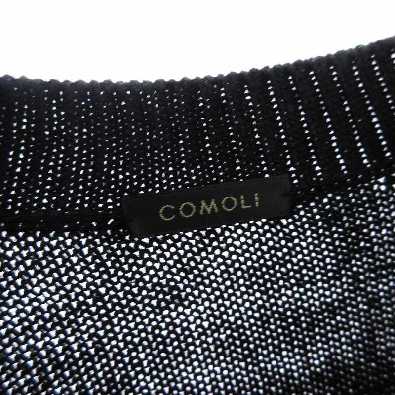 コモリ COMOLI 24SS ブラッククルーネックニット セーター 長袖 