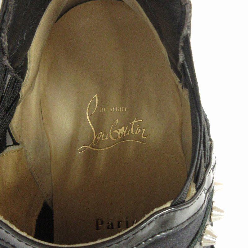 クリスチャンルブタン Christian louboutin スリッポン スニーカー スタッズ 厚底 黒 ブラック 36.5 23.5cm シューズ 靴 レディース｜vectorpremium｜07