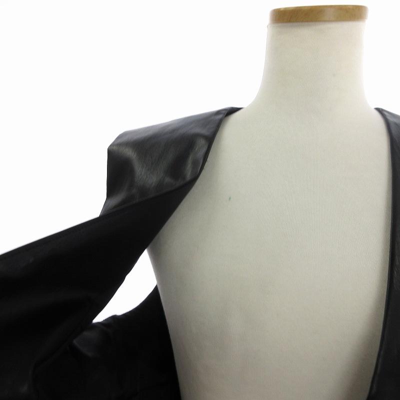 ボールジー トゥモローランド 美品 22AW フェイクレザー Vネックジレ 