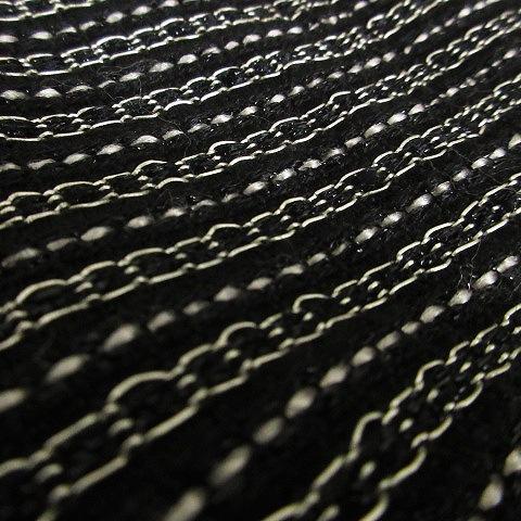 【中古】シャネル 03A スカート ひざ丈 台形 ツイード チュール ココマーク ドット 40 黒 P22357V13148 レディース CHANEL（シャネル） CHANEL 03A タイトスカート 膝丈 ツイード ココ