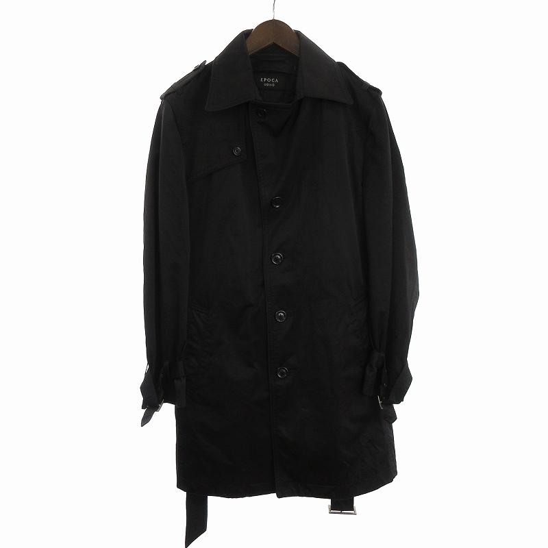 エポカ ウォモ EPOCA UOMO トレンチコート ライナー付き ベルト 黒 