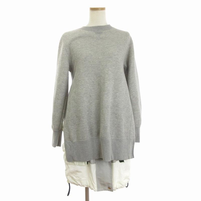 サカイ sacai 21年製 ドッキング スポンジスウェットワンピース 長袖  