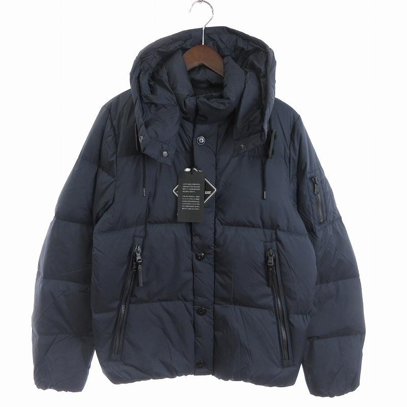 ナノユニバース タグ付き 西川ダウン ナイロンG2ジャケット フード付き 