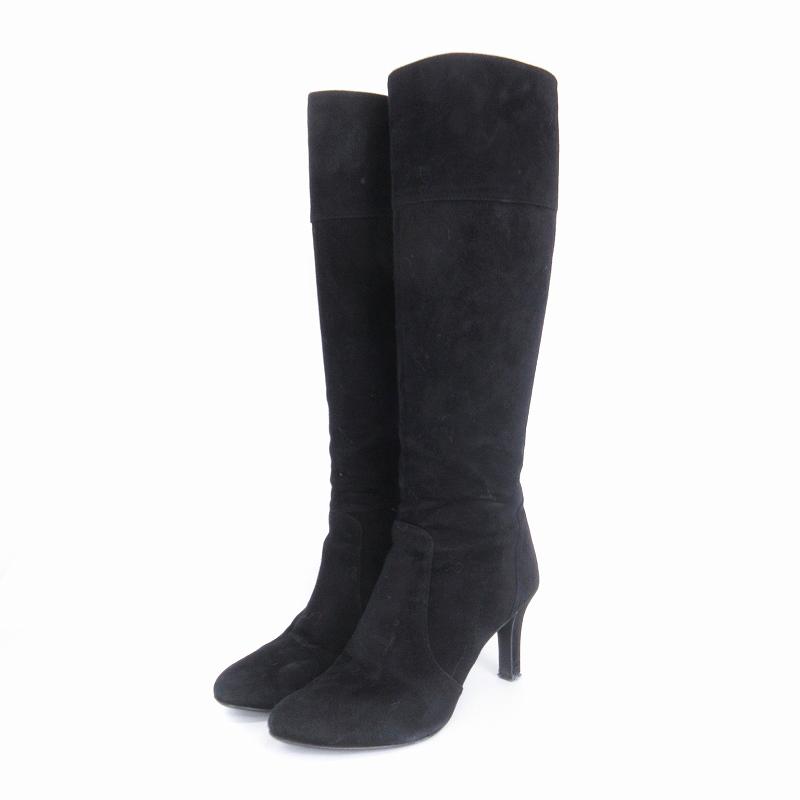 ダイアナ黒 スエード ロングブーツ サイズ22