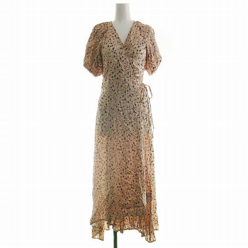 フレイアイディー ビスコースプリントカシュクールワンピース