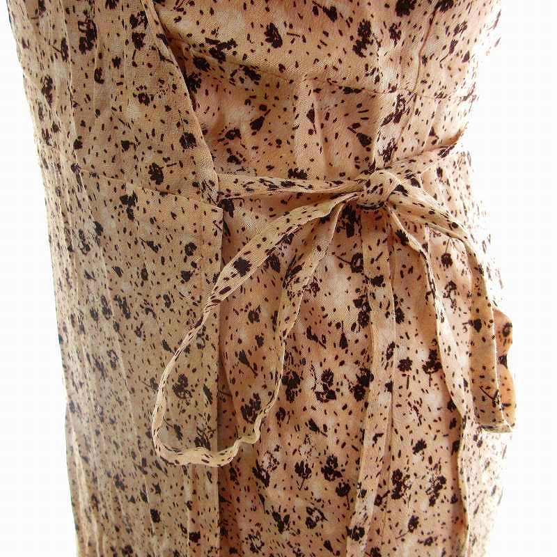 フレイアイディー ビスコースプリントカシュクールワンピース ロング  