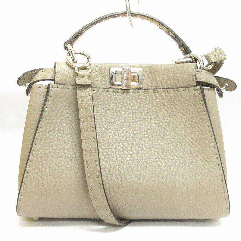 フェンディ FENDI ピーカブー ミニ 2WAY ショルダーバッグ ハンド 斜め 
