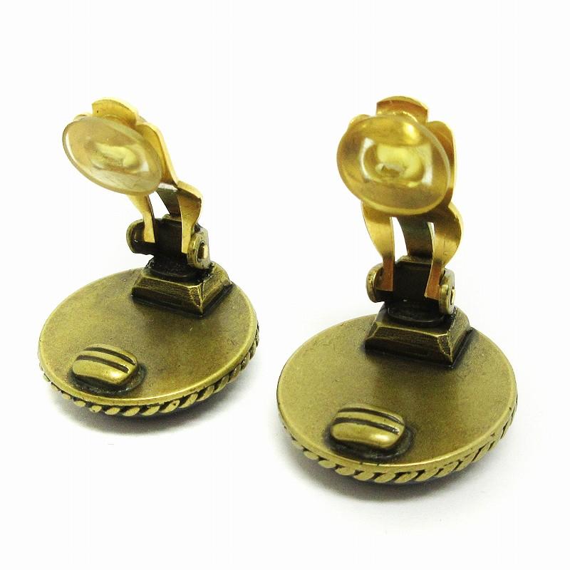 CHANEL シャネル 00A イヤリング ココマーク クリップ式 黒 ブラック  