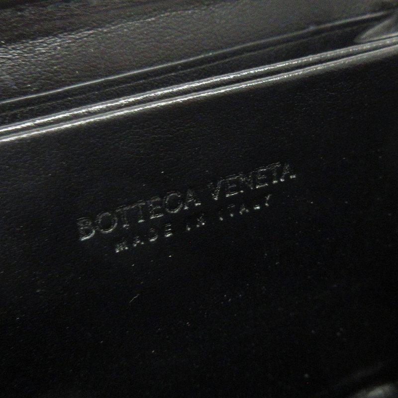ボッテガヴェネタ コインケース イントレチャート ファスナー ブラック 黒 BottegaVeneta ボッテガヴェネタ コインケース ミニ財布