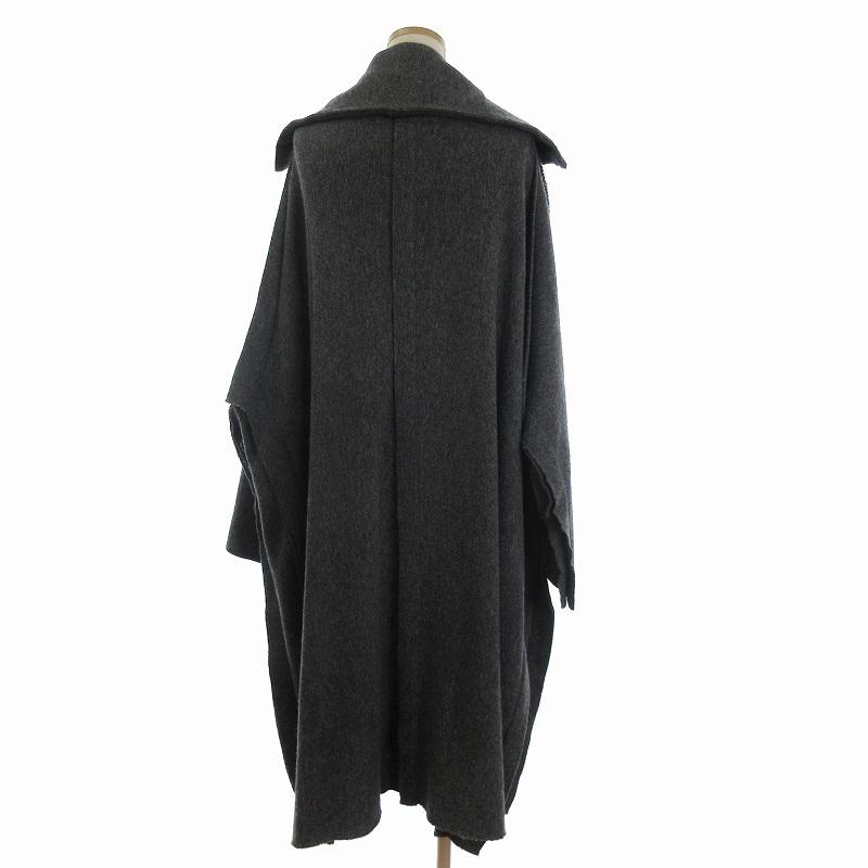 RAGNE KIKAS for Yohji Yamamoto ウールコート ロング丈 無地 ジップ 