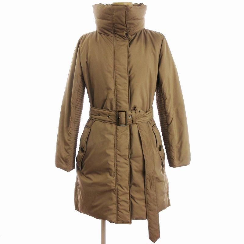 Burberry London ダウンジャケット ミドル丈ノバチェック38 茶
