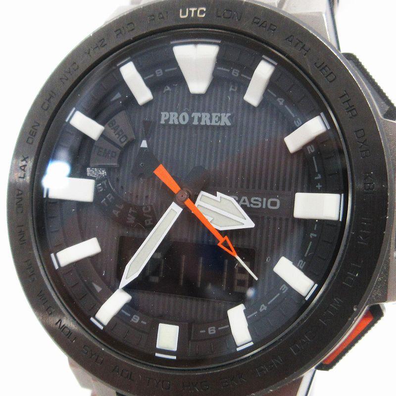 PROTREK MANASLU 腕時計 アナデジ タフソーラー 電波 PRX-8000T-7AJF 文字盤グレー シルバーカラー ウォッチ ■SM3 【DAYNIGHT】