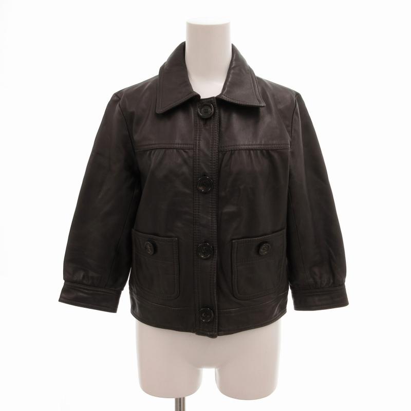 マイケルコース MICHAEL KORS ラムレザージャケット ブルゾン ゴールド