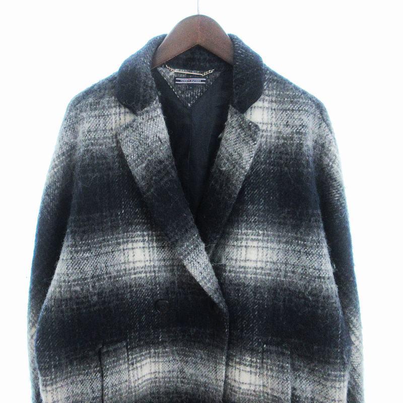 DIESEL ディーゼルモヘア混ウールチェスターコートグレーS