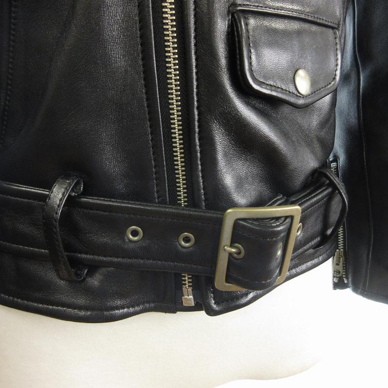 美品 ビューティフルピープル ライダースジャケット ダブル ラムレザー　黒 M 美品 ビューティフルピープル 現行モデル ダブルライダース