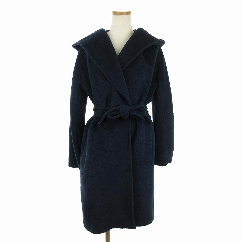 マックスマーラ 白タグ ファビオ FABIO ガウンコート フード アルパカ  