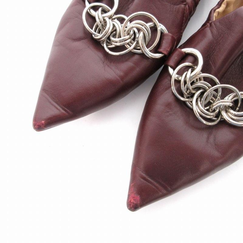 Chloe クロエ リボンチェーン オープントゥ レザーブーツ 36 1/2 Chloe クロエ リボンチェーン オープントゥ レザーブーツ 36 1/2