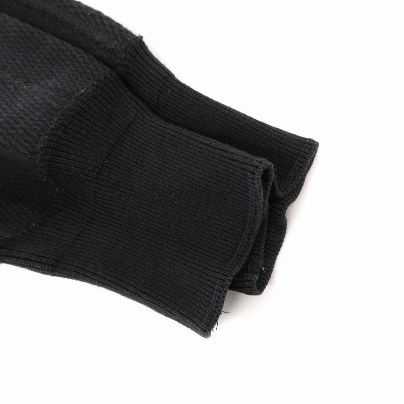 ハイク HYKE サーマルカットソー Tシャツ 長袖 カットオフ 1 S 黒