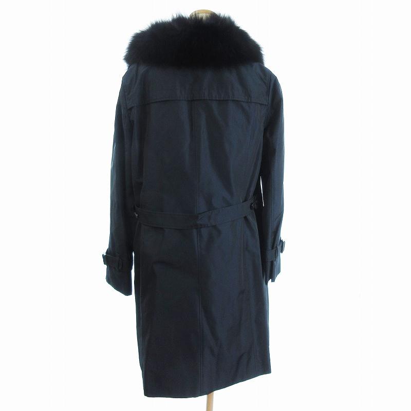 未使用級 カオリーヌ ダウンコート フォックスファー フード着脱可 40 美品✨カオリーヌ フォックスファー ロング ダウンコート 日本製 40の