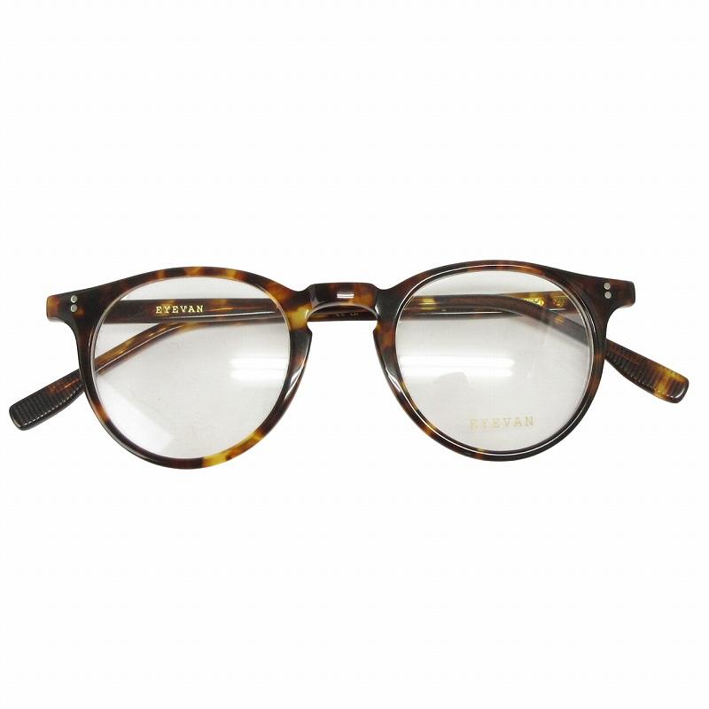 アイヴァン EYEVAN 美品 STAG TORT メンズ 眼鏡 度無し べっ甲柄