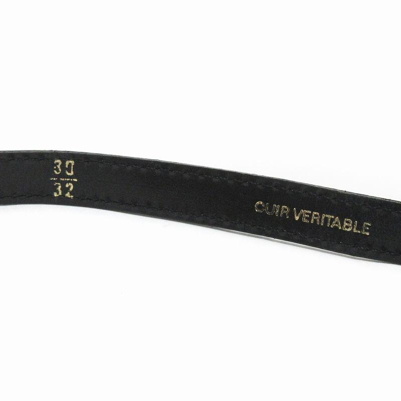 CHANEL シャネル ベルト レザー 黒 ブラック 30 32 小物 ☆AA