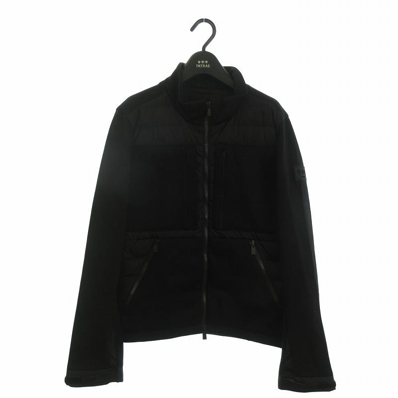 【中古】タトラス 22SS ジロム ZIROMU ライトダウンジャケット ジャージ ナイロン 異素材 切替 MTAT22S4811-D 黒 2 タトラス 22SS ジロム ZIROMU ライトダウンジャケット ジャージ