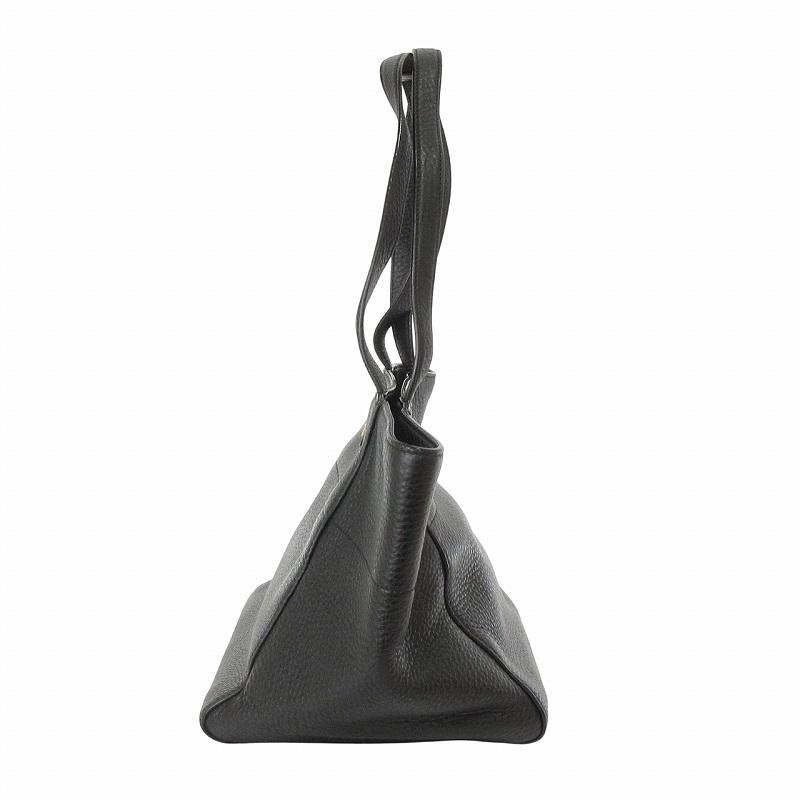 美品☆プラダオールレザーホーボー肩掛けショルダーバッグ三角ロゴ