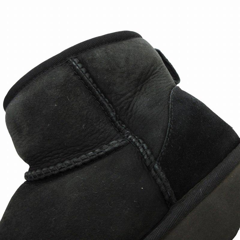 UGG アグ クラシックミニツー ムートンブーツ 23cm ブラック 黒 UGG MENS CLASSIC MINI II 