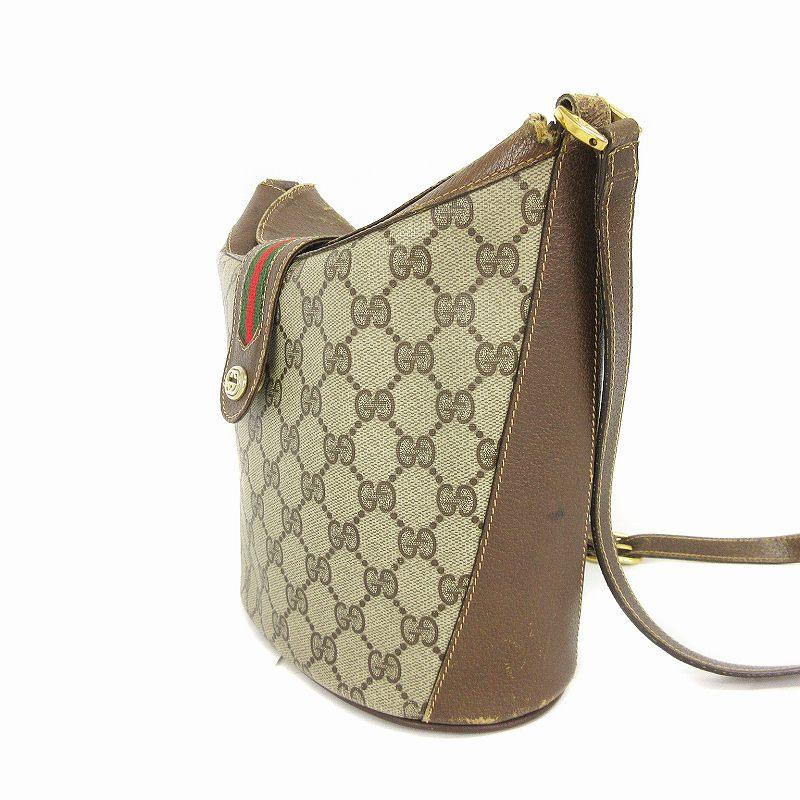 GUCCI オールドグッチ シェリーライン GG柄 ショルダーバッグ バケツ型