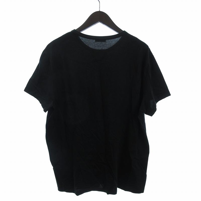 MONCLER ブラック Tシャツ 100%コットン　Lサイズ ブラック Tシャツ : トップ＆Tシャツ 向けの レディース