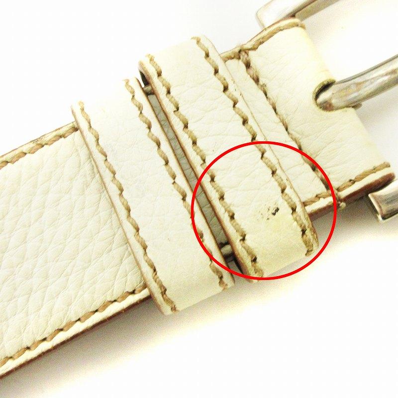 サイズ合わず…プラダ PRADA ベルト レザー 白 ホワイト 90/36 サイズ合わず…プラダ PRADA ベルト レザー 白 ホワイト 90/36