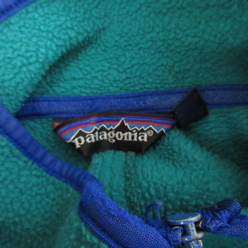 patagonia フリースジャケット 青緑色 フード付き Patagonia フリースジャケット 緑 2009 年製レトロX - メルカリ