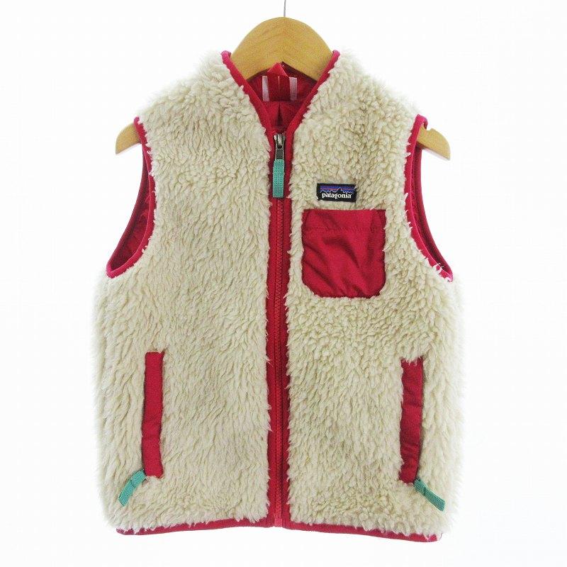 パタゴニア Patagonia フリースベスト ボア ジップアップ 白