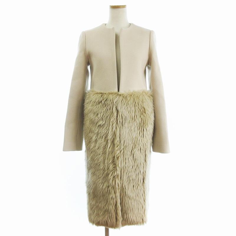 REYC リック フェイクファーコンビネーションコート ベージュ ファーコート REYC リック フェイクファーコンビネーションコート ベージュ ファー