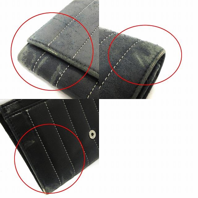 CHANEL シャネル 二つ折り財布 お札入れ カード入れ フラップ レザー 