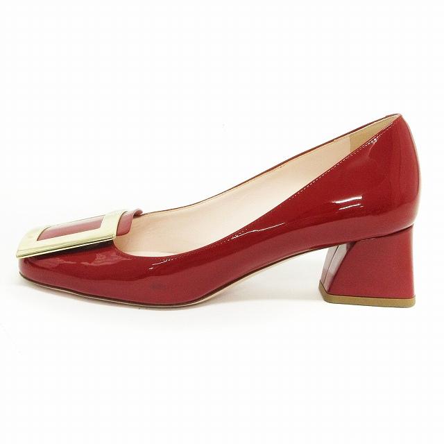 ロジェヴィヴィエ トランペット　赤 レッド Woman トランペット パテントレザー パンプス
