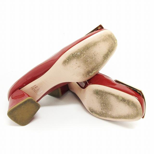 ロジェヴィヴィエ トランペット37 ベージュ スクエアトゥ 4.5cmヒール