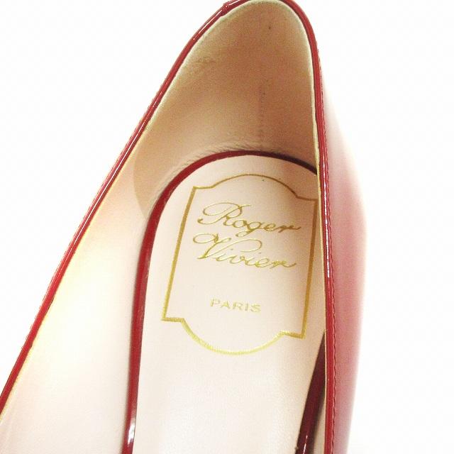 ロジェヴィヴィエ トランペット　赤 ロジェヴィヴィエ ROGER VIVIER トランペット パンプス スクエア
